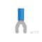 Te Connectivity Fork Terminal, #10 Stud Size, 14 AWG, 600 V, Vinyl, PVC Insulated, Blue 52957-1 - alternate 5